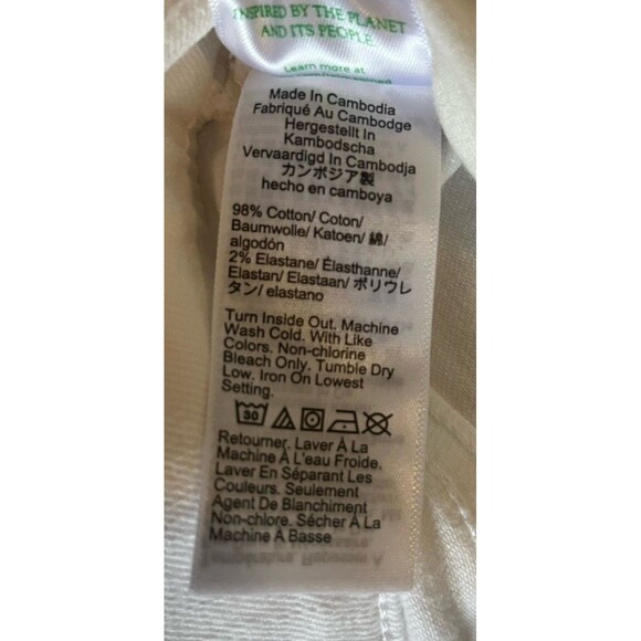 J Crew White Raw Hem High Waist Wide Leg Crop Jean Size 29 - Picture 4 of 7